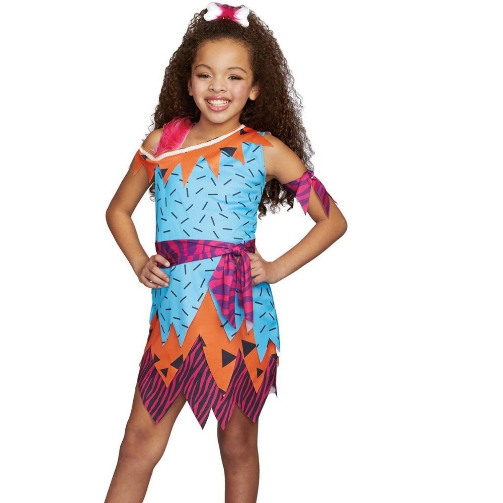 Girls STONE AGE SWEETIE Pre-Historic Cavegirl Halloween Costume Size Large 10/12